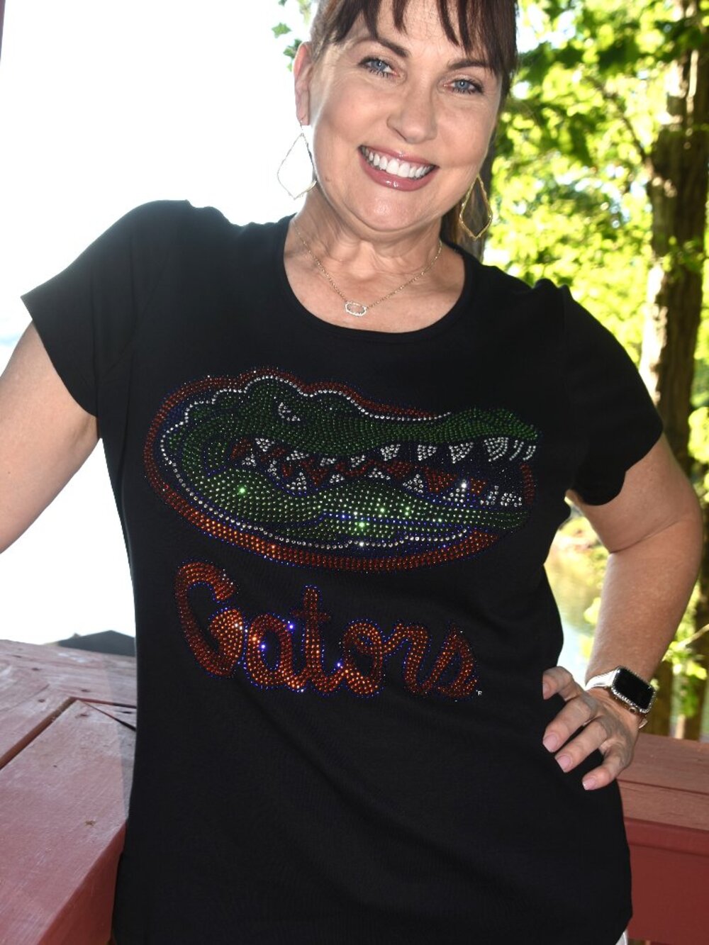 Florida rhinestone bling black tank top XS, S, M, L, XL, XXL, 1X,  2X, 3X,4X, 5X